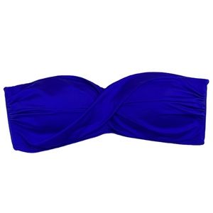 Royal Navy Blue strapless twist bikini top
